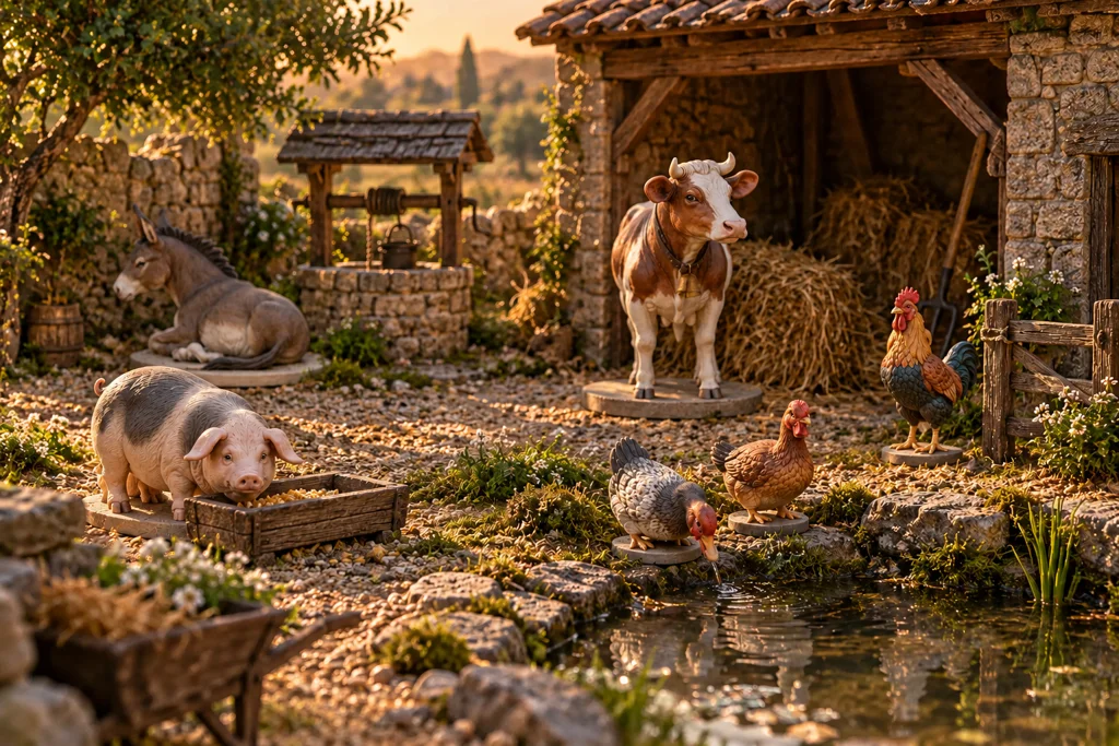 Tiere und Kulissen