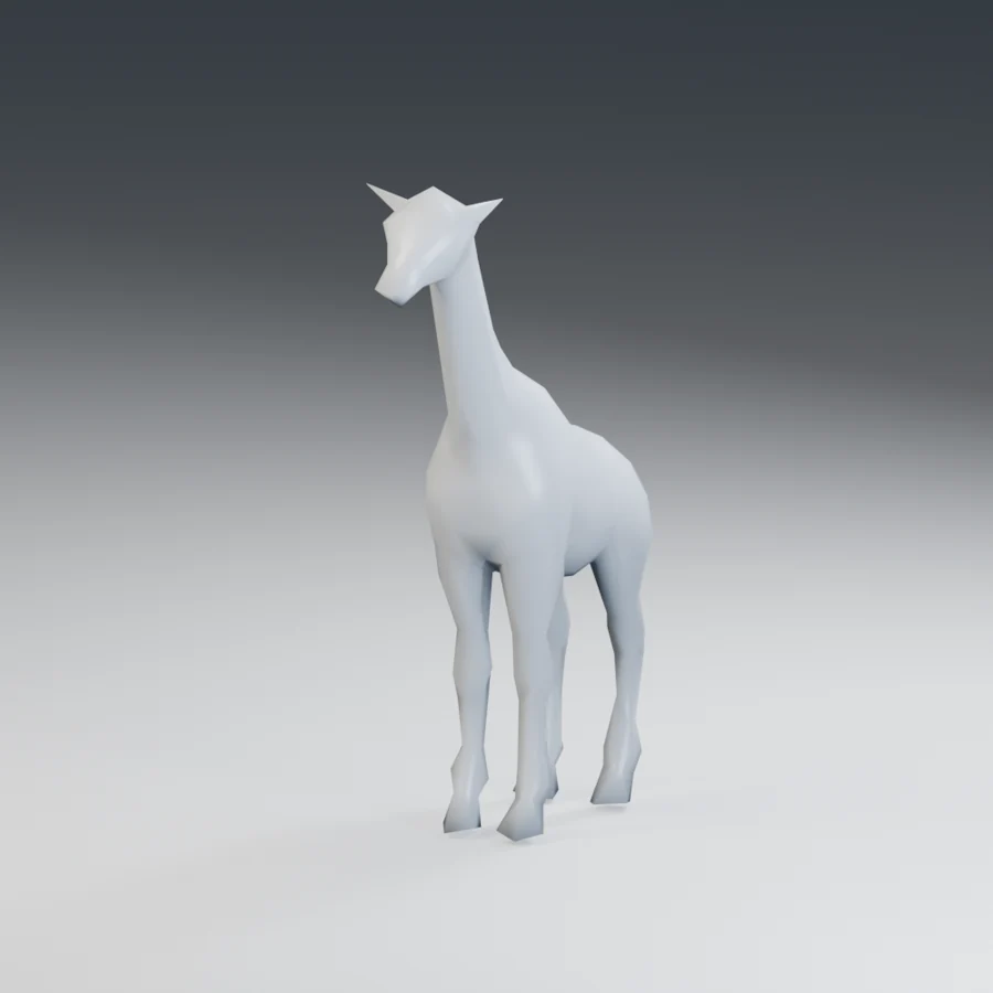 Girafe et animaux géométriques