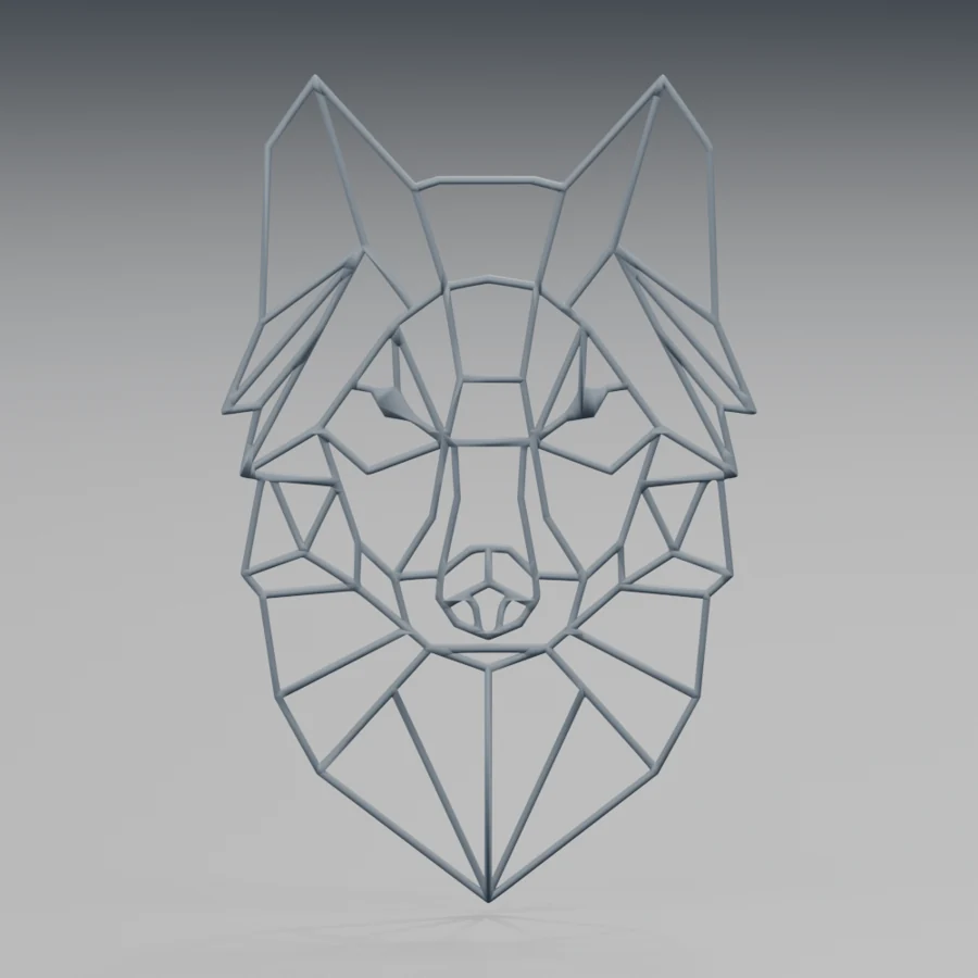 Loup géométrique décoratif