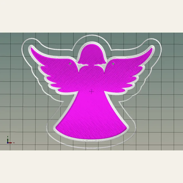 Two color Christmas Angel