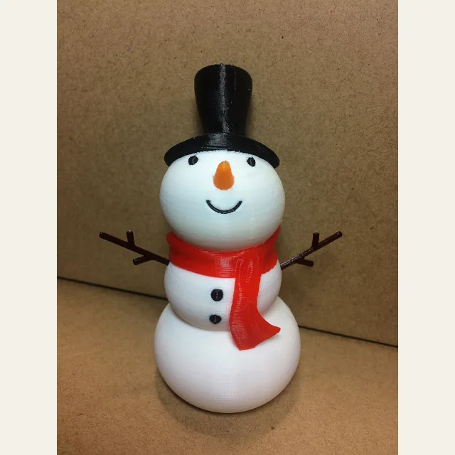 Snowman Ornament (Multi-Extruder Remix)