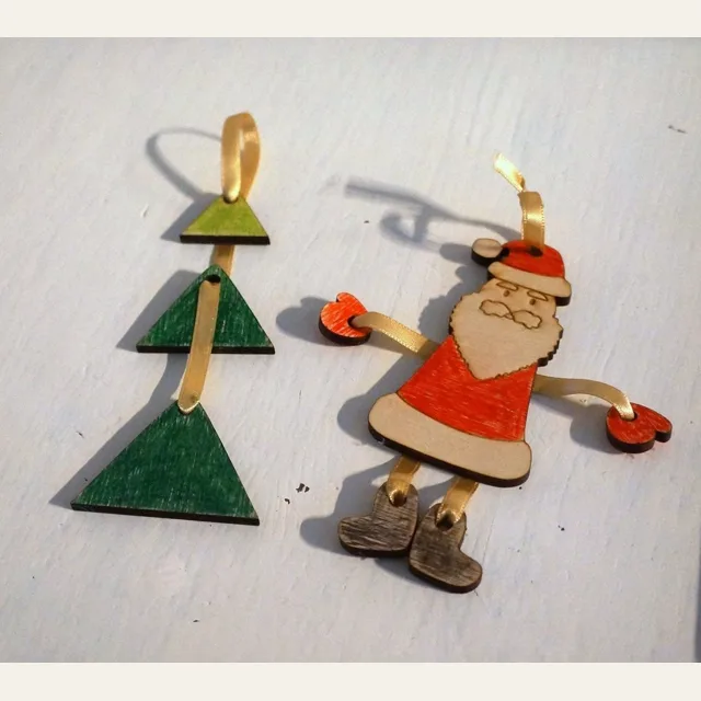 Santa Claus and Christmas tree