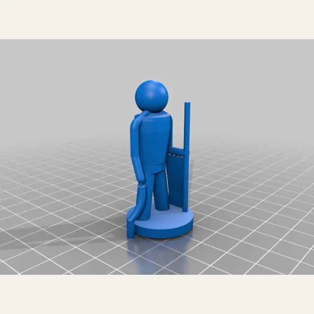 Miniature figurine, Man with staff, Monk