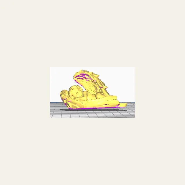 Angel durmiendo (reparado, Izquierdo y derecho)