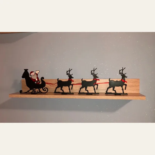 Reindeers + Santa Claus on sleight