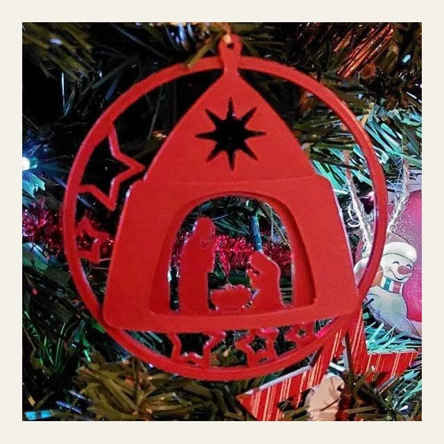 Tree ornament  Christmas Nativity Scene