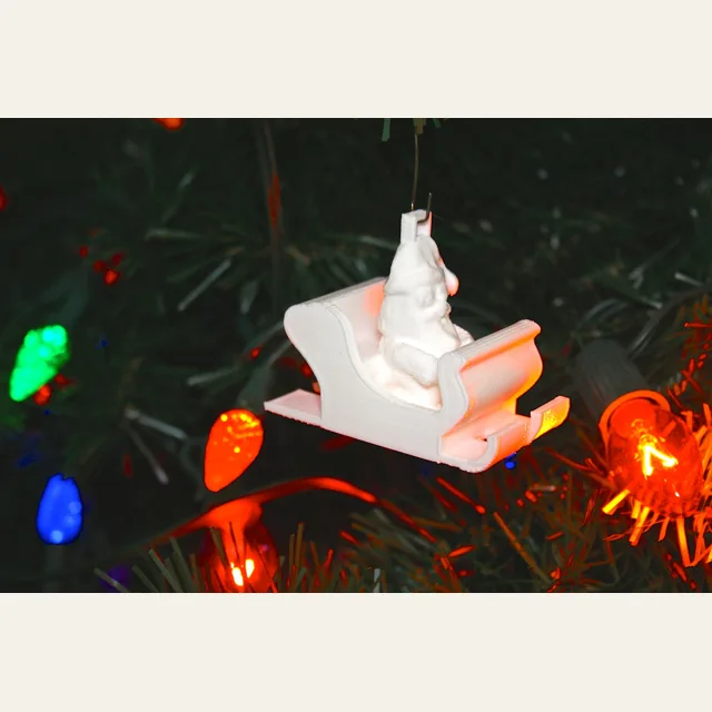 Santa Sleigh Ornament