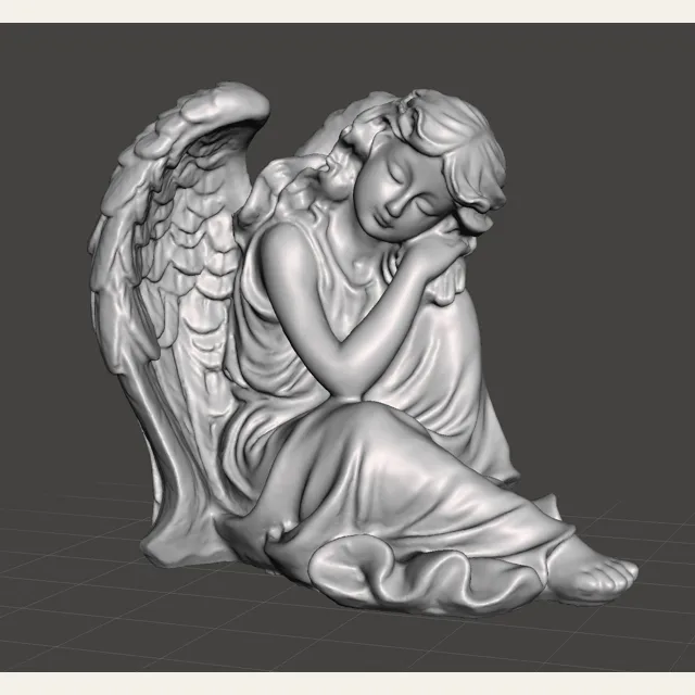 Sitting Angel Statue (updated for no supports)