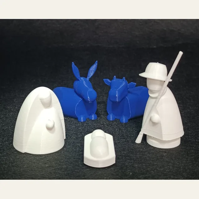 Nativity Scene Modern Cow