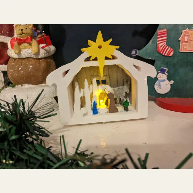 Christmas Tree Nativity Scene