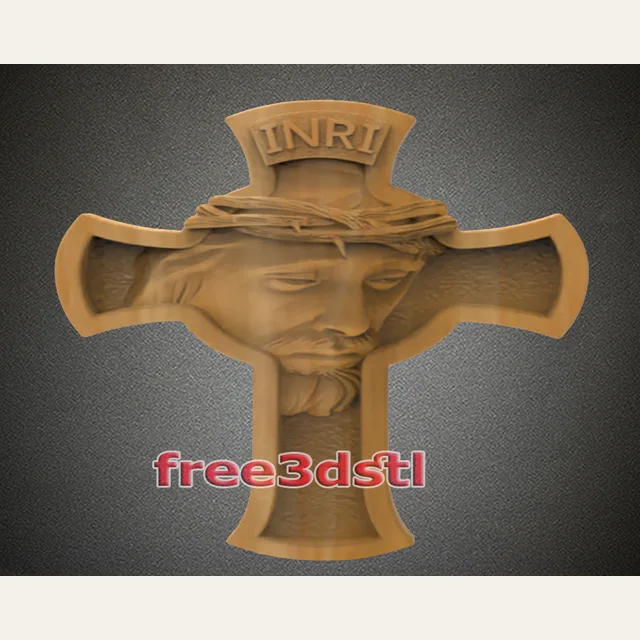 Jesus Cross  3D STL Model (FREE)
