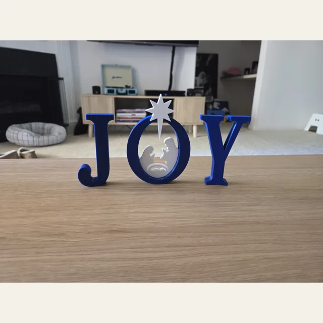 "Joy" nativity christmas decoration