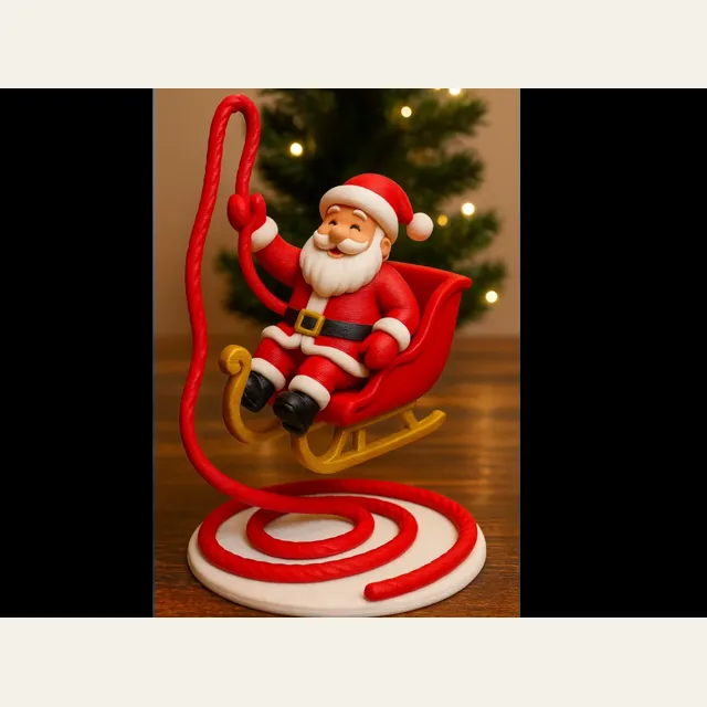 Santa’s Floating Sleigh – 3D Christmas Decoration