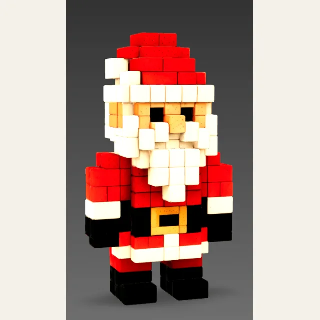 Voxel Santa Claus