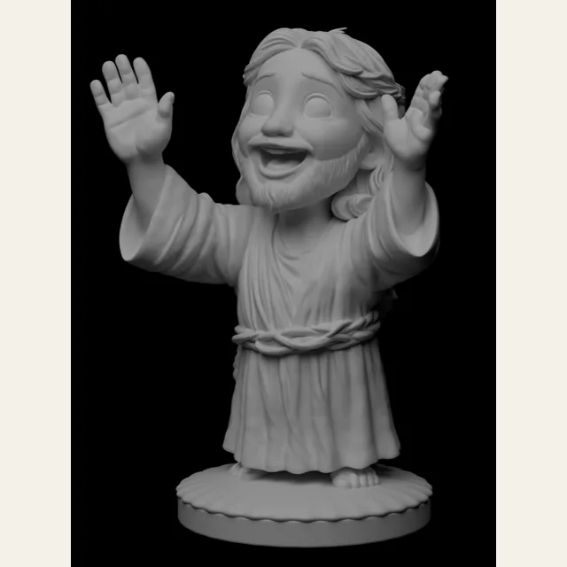 Joyful Jesus – Stylized Chibi Figurine for 3D Printing