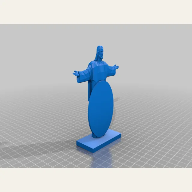 jesus christ statue with picture spot