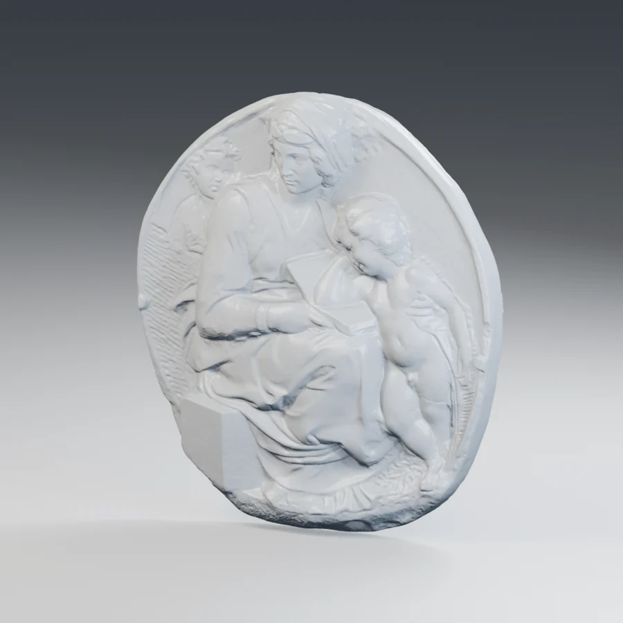 Vierge à l'Enfant et au livre — Tondo Pitti