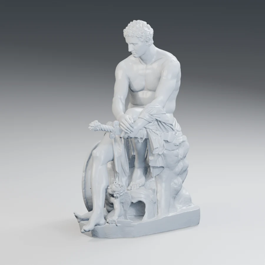 Arès Ludovisi — jeune homme assis
