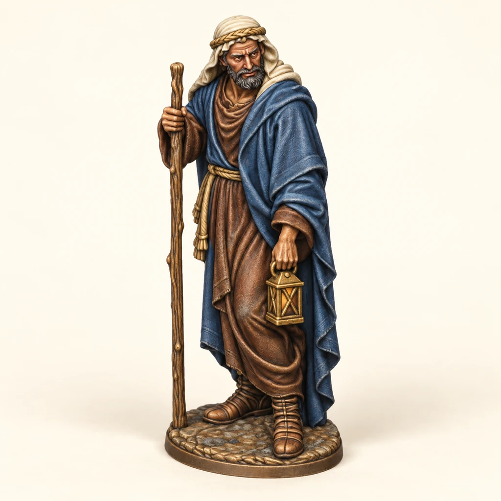 Berger à la lanterne — Idée de peinture