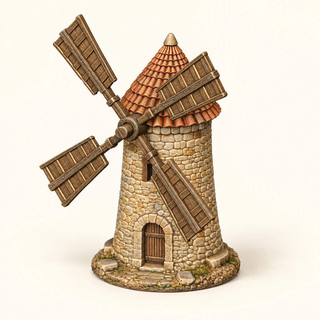 Moulin provençal — Idée de peinture