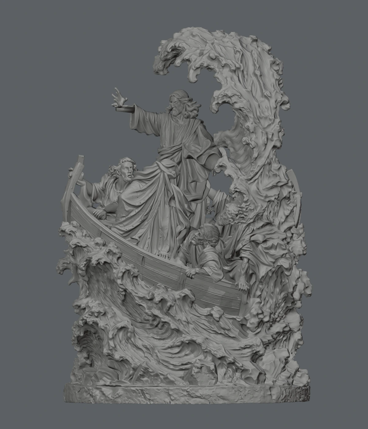 Jésus apaisant la tempête — STL révisé — Face