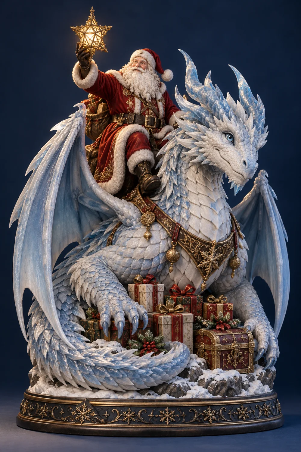 Le Père Noël et le dragon des neiges