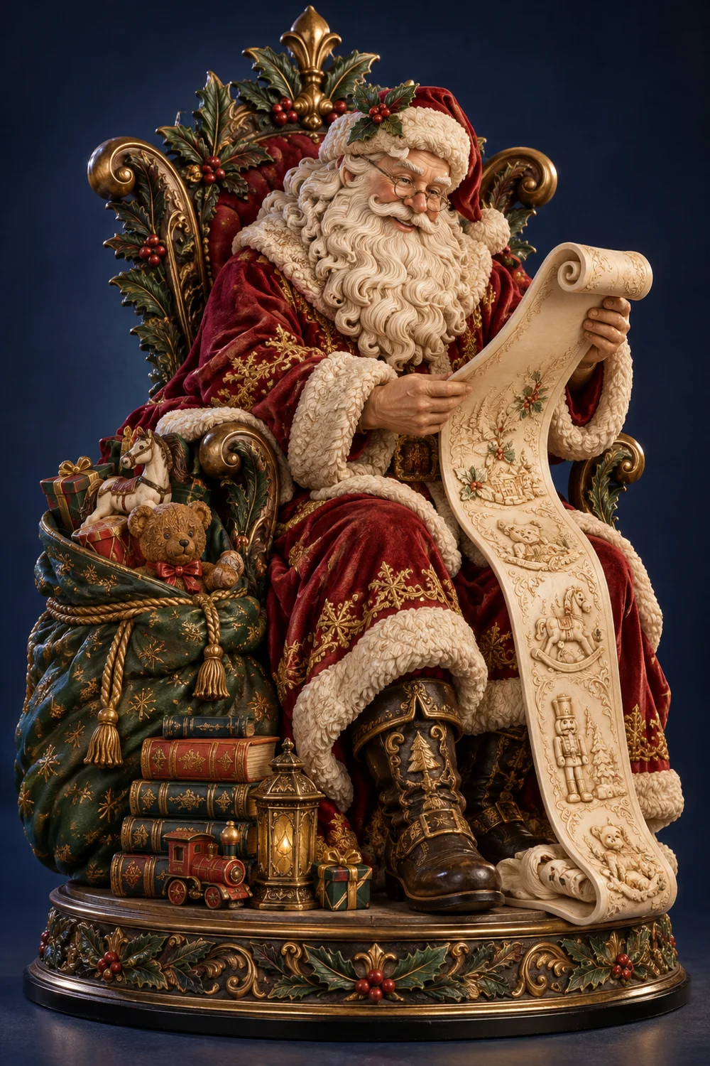 Le Père Noël lecteur des souhaits
