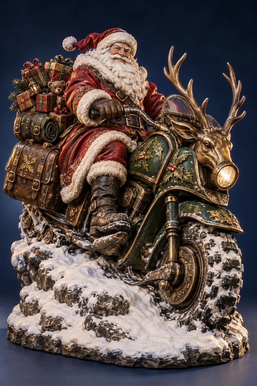 Le Père Noël motard du grand Nord